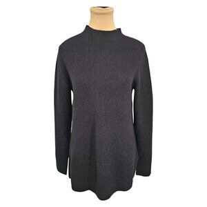ST John Black Cashmere High Neck Sweater Sz S